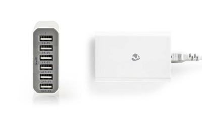 Imagem de Carregador com 6 portas USB 10A - 50W branco