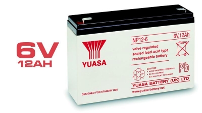 Imagem de Bateria Yuasa NP12.6 chumbo ácido 6V 12Ah