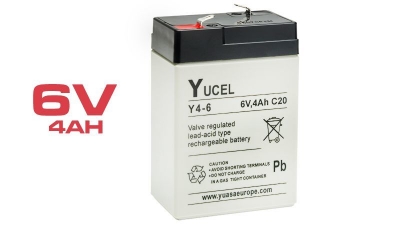 Imagem de Bateria Yucel Y4-6 chumbo ácido 6V 4A