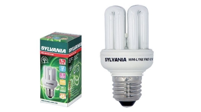 Imagem de Lâmpada baixo consumo Fast Start compacta E27 6Kh Sylvania - Consumo/Iluminação/Cor da luz: 9W / 450 lúmen / natural