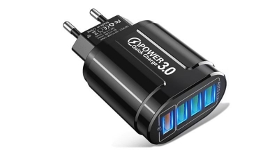 Imagem de Transformador USB 100-240V 1xQC3.0 (3.1A) - Cor: Preto