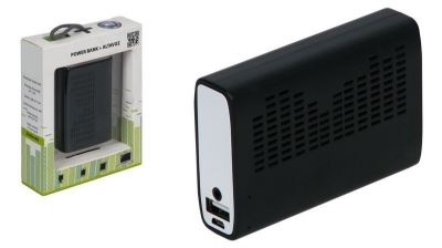 Imagem de Power Bank USB bateria 3200mAh com altavoz jack 3.5mm - Cor: Preto