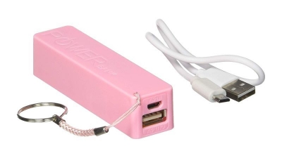 Imagem de Power Bank USB com bateria 2600mAh - Cor: Branco